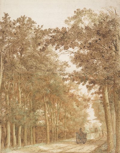 Forest Road with Two Horse-Drawn Carts, c. 1638-1642 by Hendrick Cornelisz. Vroom